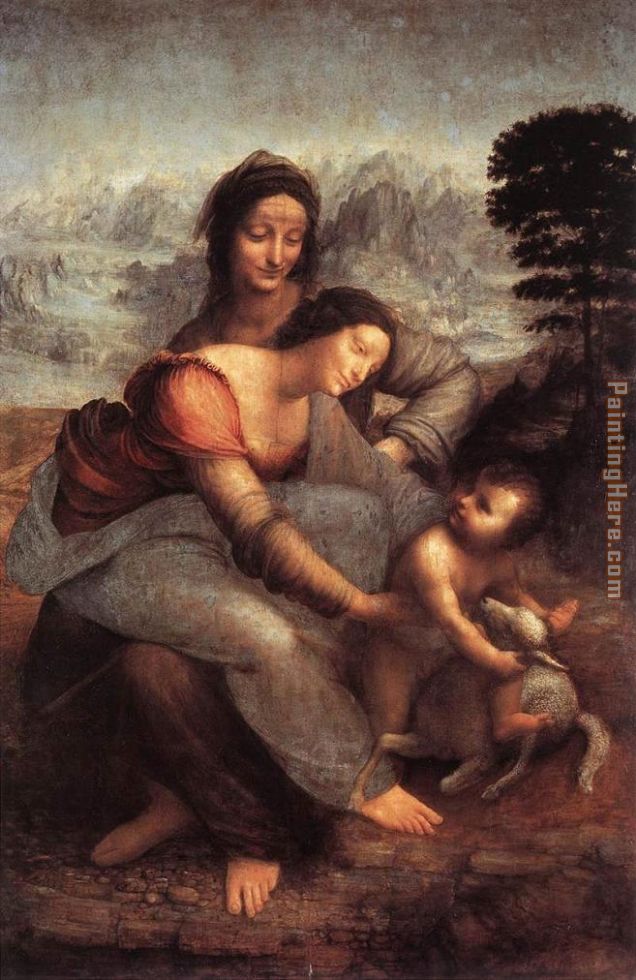 The Virgin and Child With St Anne painting - Leonardo da Vinci The Virgin and Child With St Anne art painting